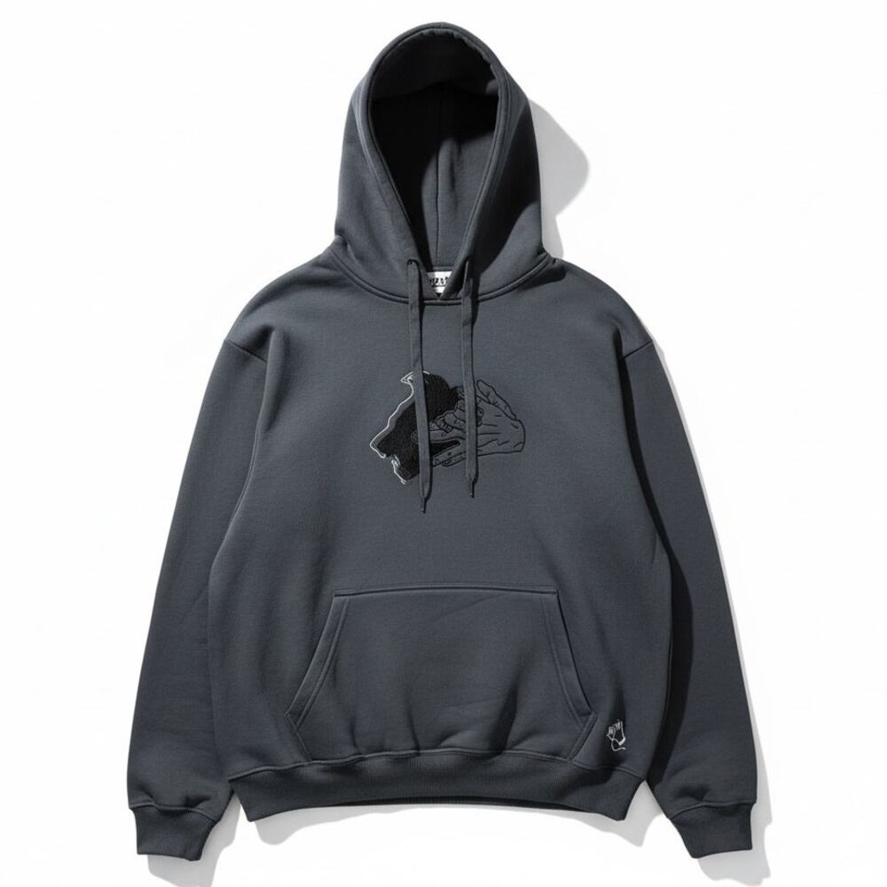 Steady Hands ASL Gray Hoodie "Divine Dogs" Sasuke Anime Naruto Tik Tok SIze L